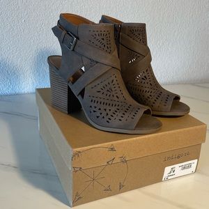 Indigo Rd. Block Heel Open Toe Bootie